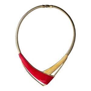 Elegant Red and Gold Necklace